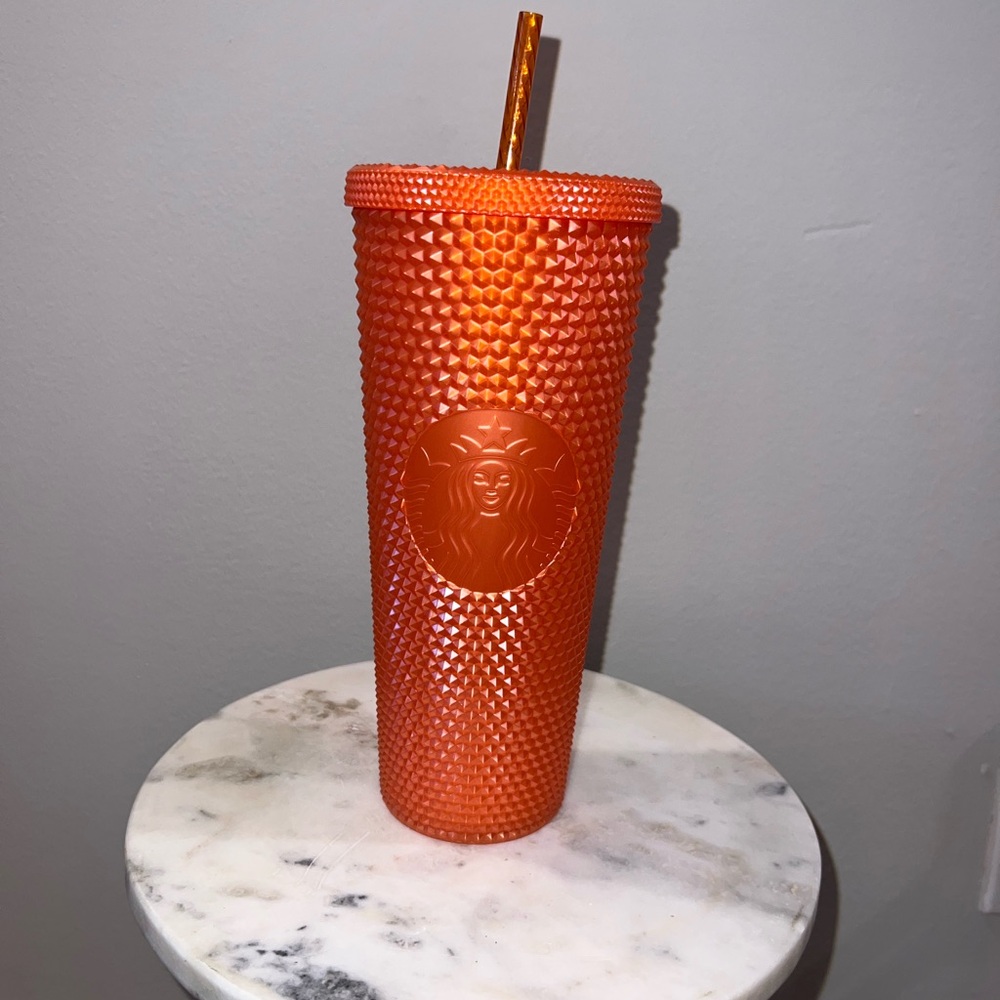 Starbucks Orange studded Tumbler 24oz